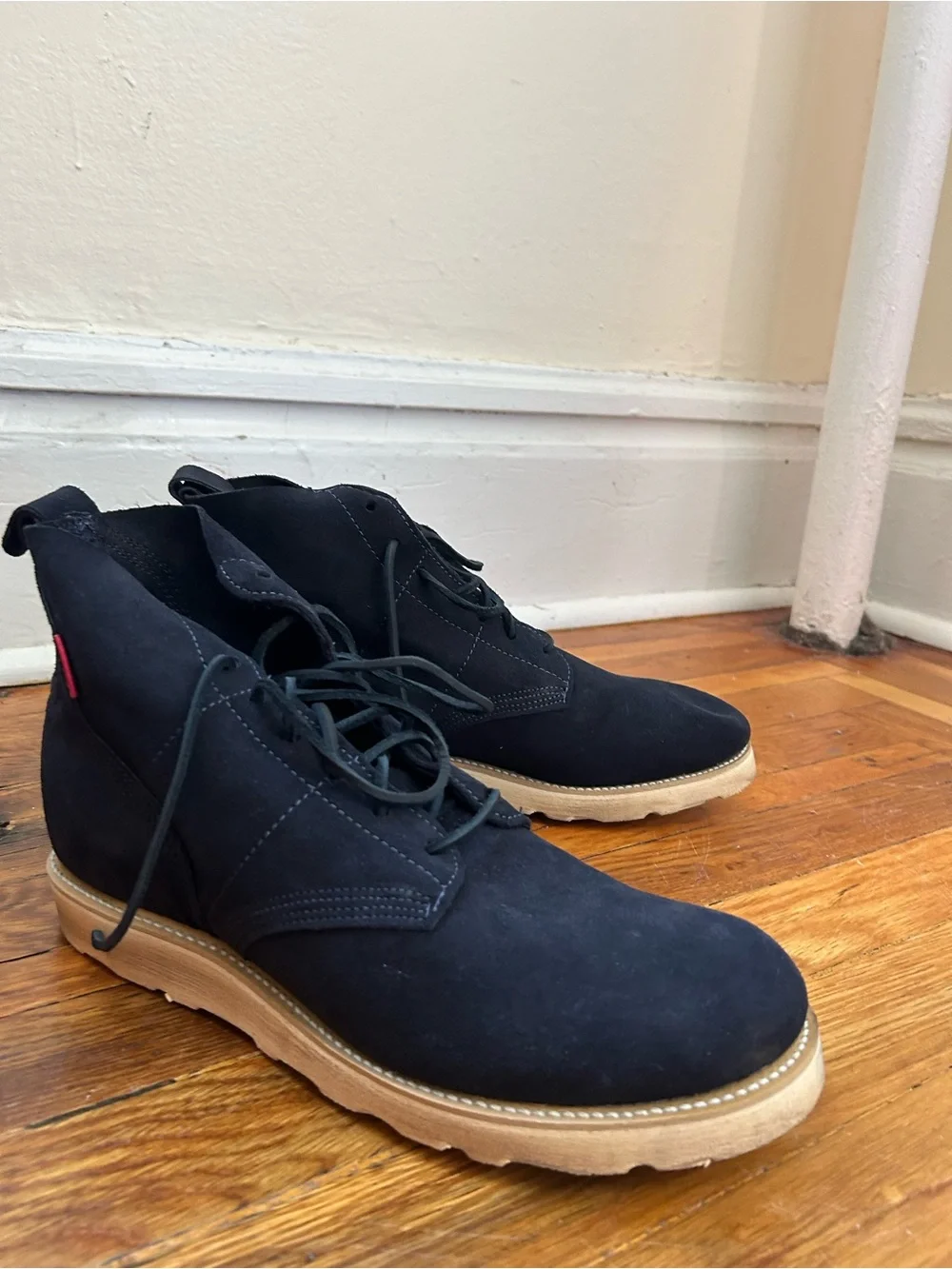 Blue almost Black Suede Chukka Boots for Men